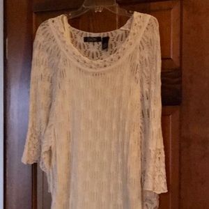 Ivory lacy tunic/dress and under layer
